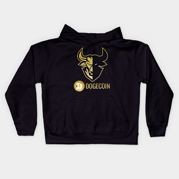 Dogecoin coin Crypto coin Cryptocurrency Kids Hoodie by JayD World